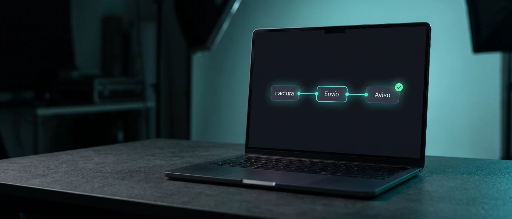 Automatizaciones: cintas de luz entrelazadas